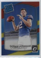 2017 Donruss Optic Rated Rookie Red & Yellow Prizm Nathan Peterman #184 wd9