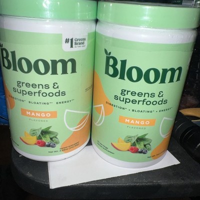 2 PACK! (25 SERVINGS EA) Bloom Nutrition Greens & Superfoods  Mango