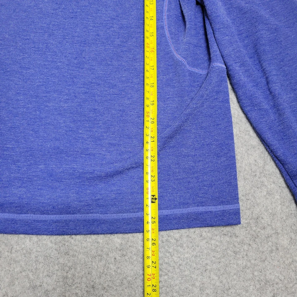 Masters Tech Pullover Mens Medium Blue Heather Quarter Zip Golf Mock Neck Logo - Image 4 of 4