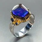 Handmade ring 8 ct Natural Ammolite Ring 925 Sterling Silver Size 7 /R472373
