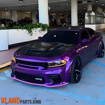 VLAND LED RGB DRL Headlights For Dodge Charger 15-2022 Projector Assembly Black