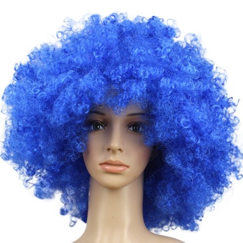 Big Curly Hair Colorful Cosplay Hairs Football Fans Wigs Fancy Party - Picture 5 of 29