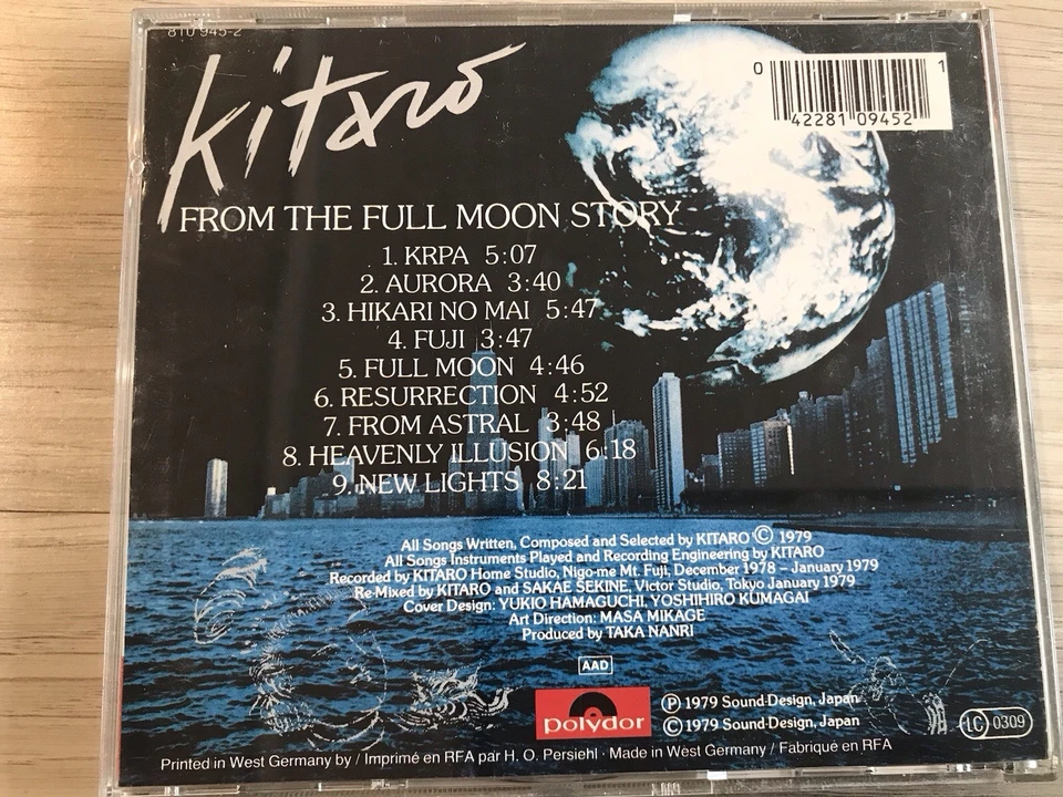 KITARO - From The Full Moon Story , Reissue CD 1979 , ELECTRONIC , New Age - Bild 3 von 3