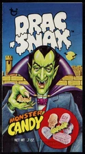 1977 Topps Drac Snax Monster Candy TEST ISSUE Wrapper - EXTREMELY RARE