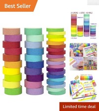 40 Rolls of Colorful Washi Tape - Perfect for Journaling, Scrapbooking  Crafts