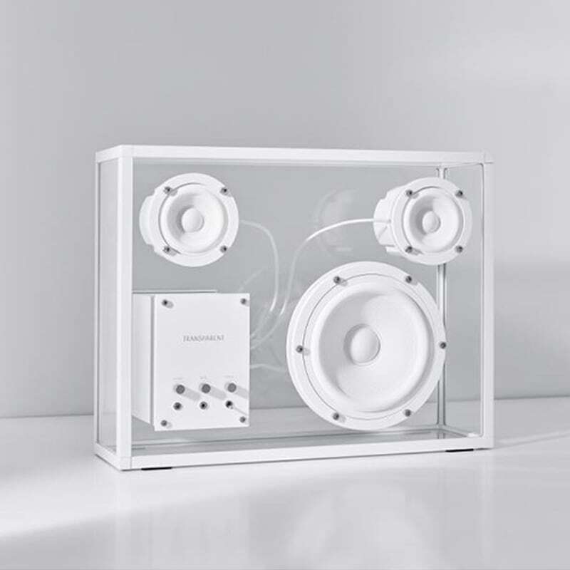 TRANSPARENT Speaker Hi-Fi Bluetooth Wireless White & Black TRANSPARENT Speaker Hi-Fi Bluetooth Wireless White & Black