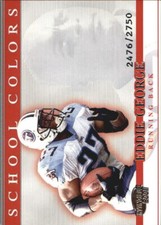 2001 Pacific Invincible School Colors #36 Eddie George Card /2750  