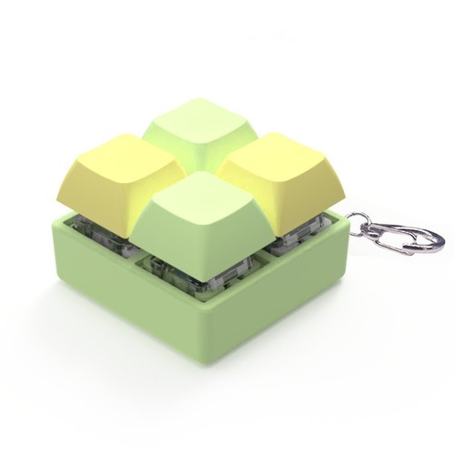 Square-Shape Mechanical Keyboard Relief Toy Keyborad Button Keychain - Photo 18/19