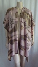 New V2 Artsy Funky Dusty Pink Unique Batik Jacket Vintage One Size Bust 50