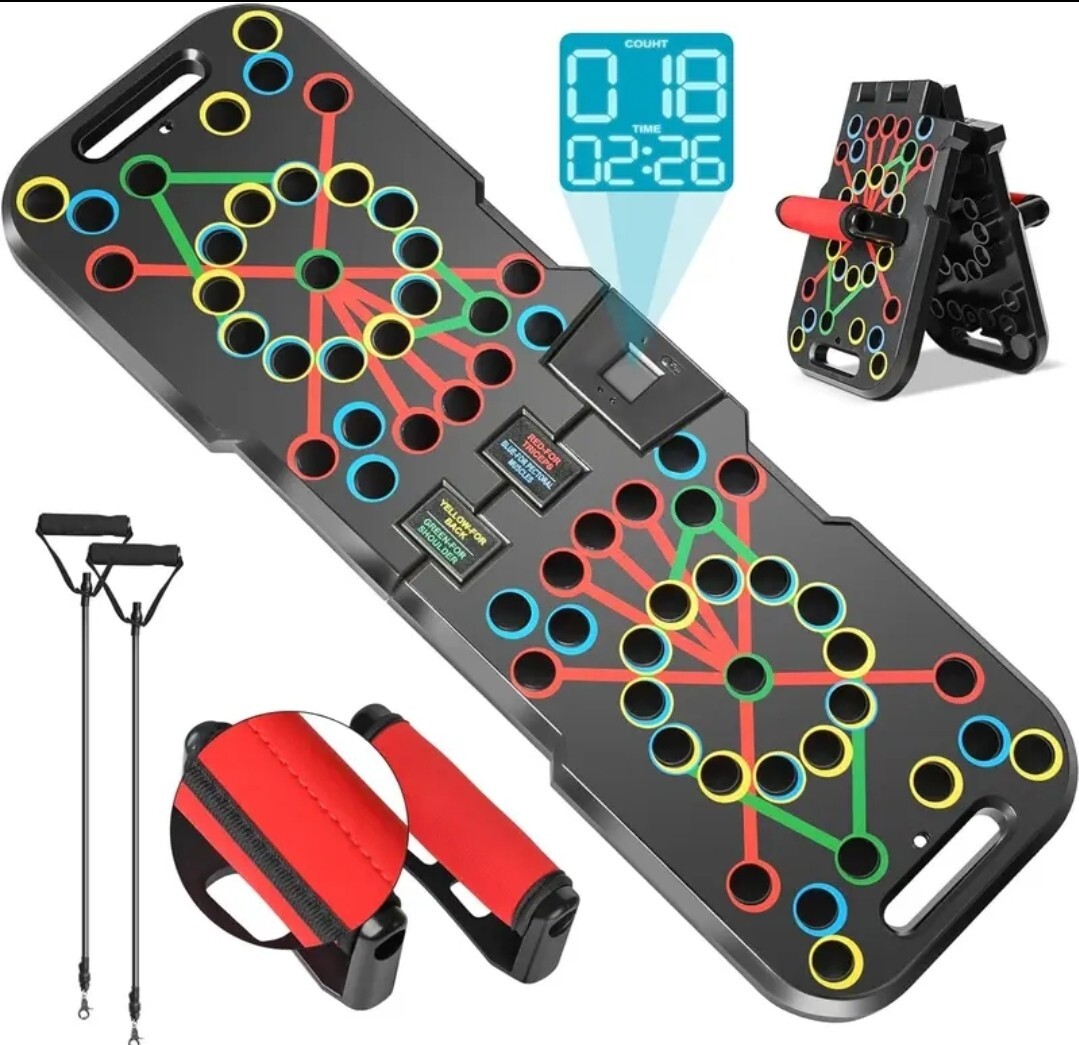 Push Up Board with Smart Count, Multi-Function 60 in 1 Push Up Bar.