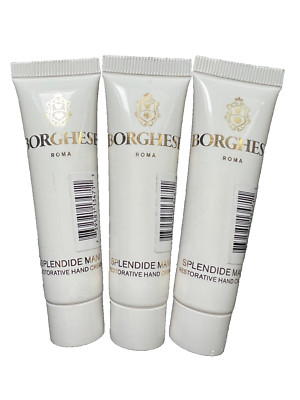 Lot of 3 Borghese Roma Splendide Mani Restorative Hand Cream 0.5 oz Per Each 3pc