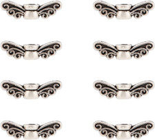 200Pcs Fairy Wing Spacer Beads Tibetan Alloy Angel Wing Charm Beads Spacers Loos