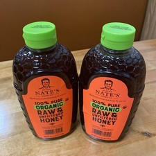  2 Pack Nature Nate's 100 Organic Pure Raw  Unfiltered Honey 40 oz Each