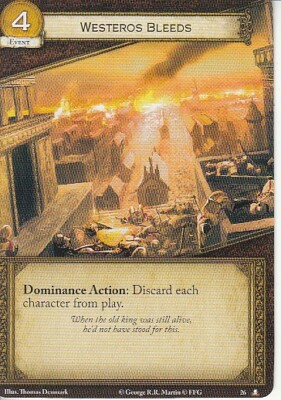 3 x Westeros Bleeds AGoT LCG 2.0 Game of Thrones The Things We Do For Love 26