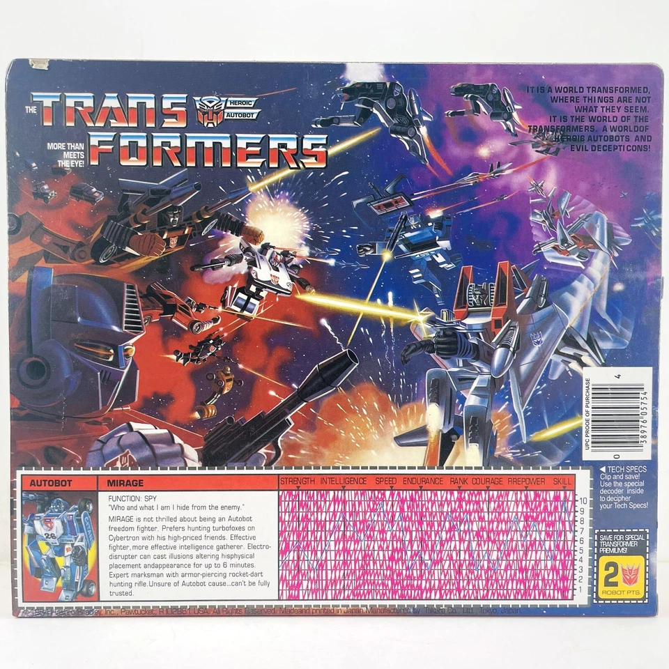 Экшн-фигурка Transformers G1 Mirage Autobot Spy переиздание игрушки новая в коробке - Изображение 4 из 4