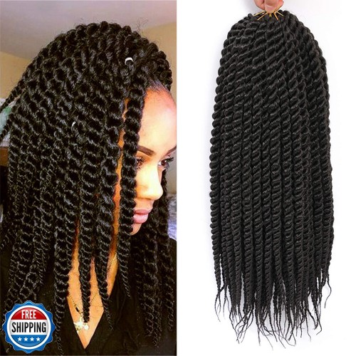 Admutty Havana Twist gehäkeltes Haar 12 Zoll 6 Packungen gehäkelt Havanna Twist Senega