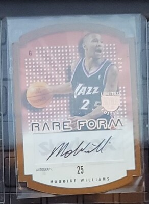 MAURICE WILLIAMS 2003-04 (BKB) Skybox LE Rare Form Autographs #23 006/1500
