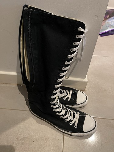 Vintage Converse XXHI Boots Knee High Sneakers Shoes Black 11 Mens 13 Women