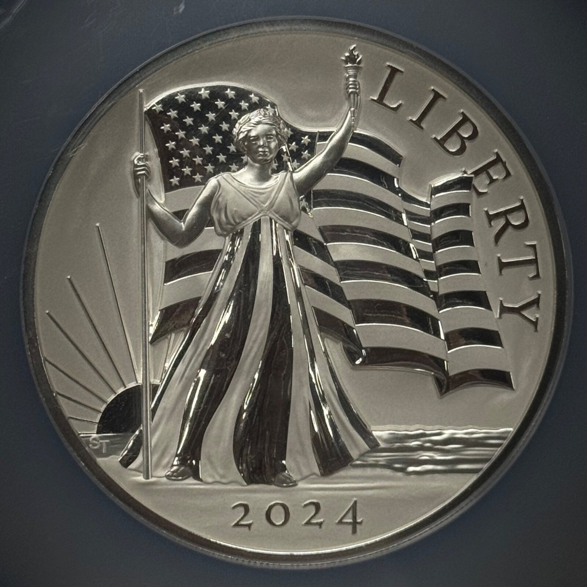 NGC First Releases 2024 Light of Liberty 5oz Silver Enhanced
