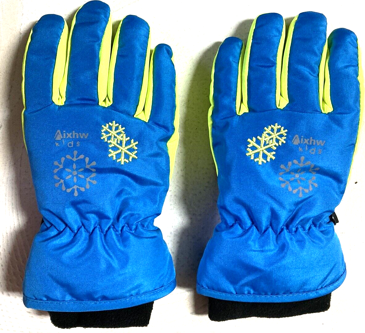 グローブ Aixhw Kids Insulated Gloves - NEW - BLUE & NEON GREEN & BLACK