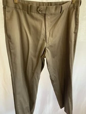 Perry Ellis Portfolio Size 38x29 100% Cotton Flat Front Sandstone Khaki NEW!!!