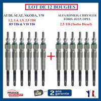 12 GlüHkerzen FüR VW Seat 1,2 1,2L 1,4 1,4L 1,9 1,9L 2,5 2,5L TDI