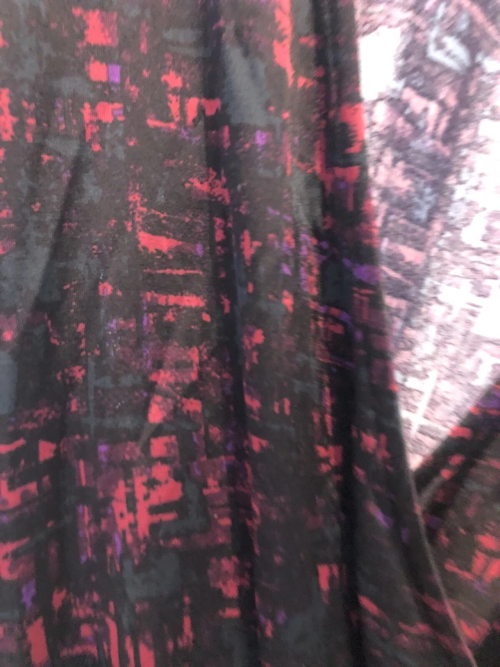 Leota  Dress Moc Wrap  L Holiday Career Black Red Fit Flare High Modern - Изображение 4 из 4