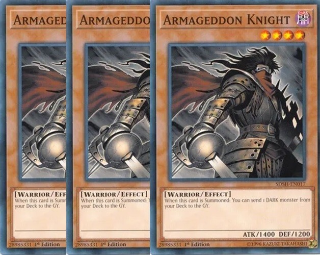Yu-Gi-Oh! Carta Armageddon Knight - LEHD-ENC06 - 1st Edition | Mazzo Eroi Leggendari Cavalieri Fantasma - 5