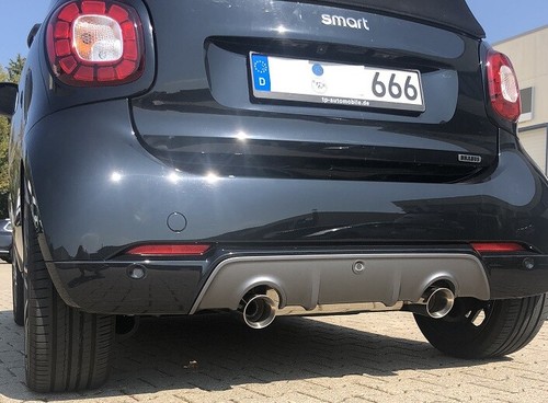Fox Smart Fortwo 453 Sport Exhaust 2x90mm Double Pipe For Brabus Rear - Picture 3 of 10