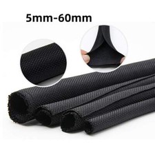 5mm-60mm Auto Self Closing Braided Cable Sleeving ColorWire Harness Sheathing