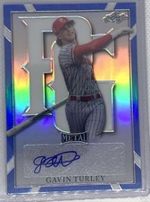 2021 LEAF PERFECT GAME METAL BLUE REFRACTOR GAVIN TURLEY AUTO # 2/30