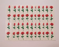 Mrs Grossman's Lot of 10 Strips ~Rose Roses ~ Stickers 1995 PNP READ AS IS Lot 2