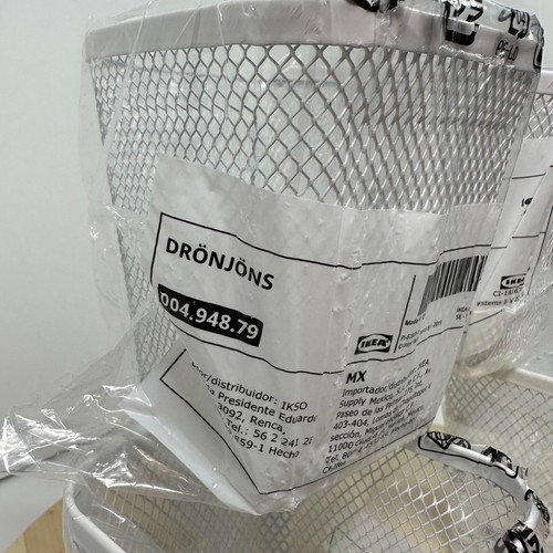 5 IKEA DRONJONS DRÖNJÖNS Holder Pencil & Pen Cup White Steel 004.948.79 New - Picture 2 of 5