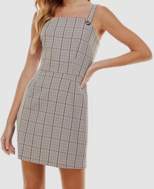 grey plaid bodycon dress Kingston Juniors' Women's Printed Jumper Size S FitName-Maxi a waist sash Photography Poster Beautiful woman Options:White size 8