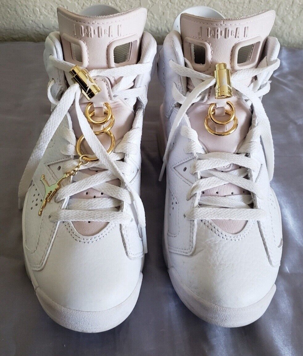 Air Jordan 6 Retro Gold Hoops White Womens 5.5 195238353421 Air Jordan 6 Retro Gold Hoops White Womens 5.5 195238353421