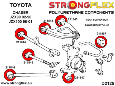 PU Rear Suspension Bushing Kit 216242B fits Toyota Chaser