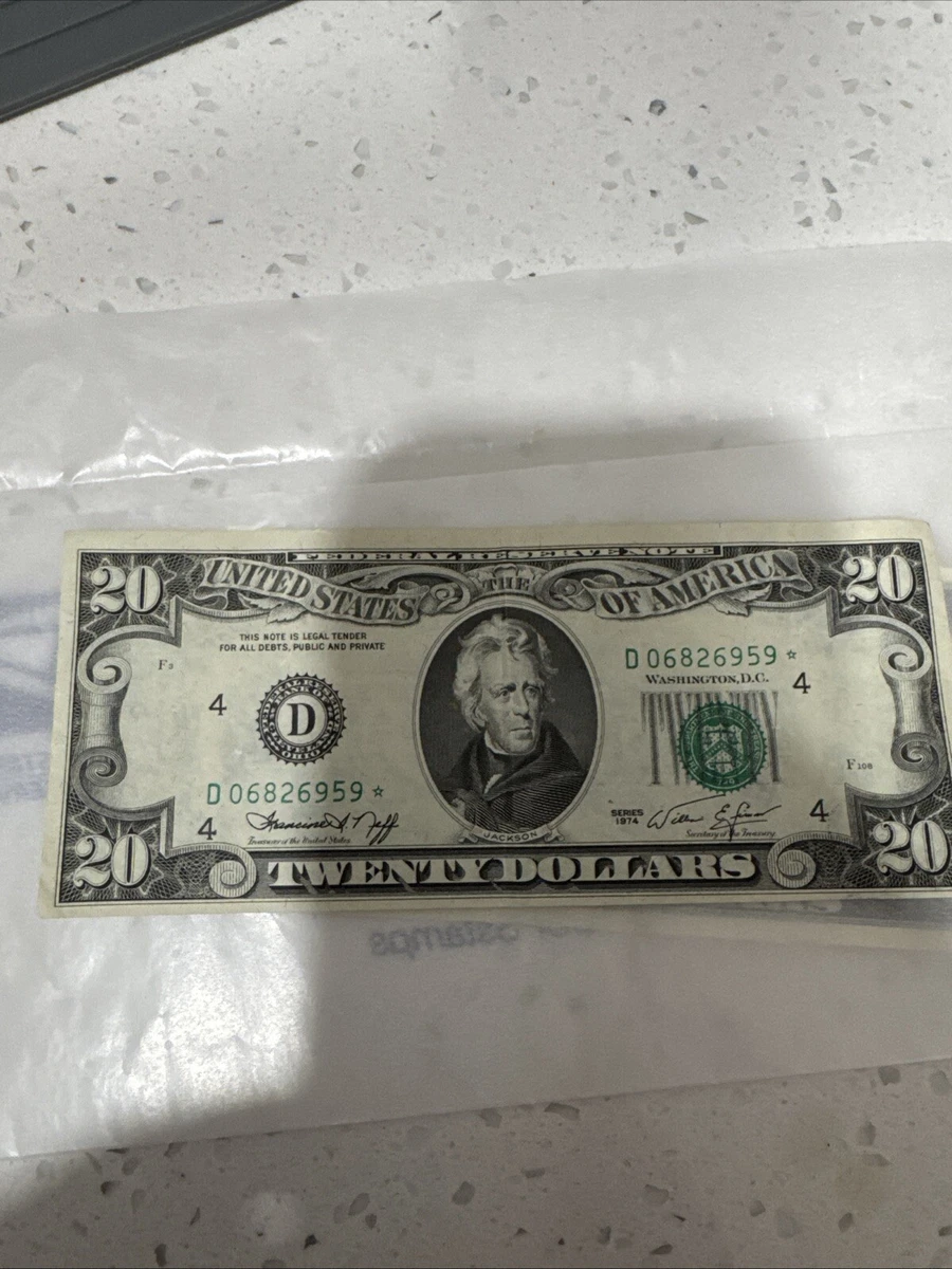 $20 1974 美国小尺寸纸币说明| eBay