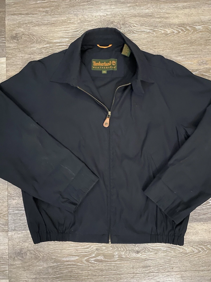Timberland Weathergear Mens Medium Full Zip Up Jacket Black | eBay