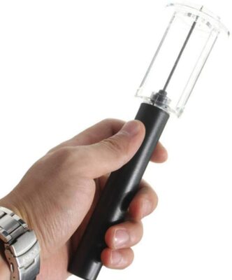 APRI BOTTIGLIA CAVATAPPI A PRESSIONE PER VINO PROFESSIONALE SUGHERO WINE OPENER - Foto 4