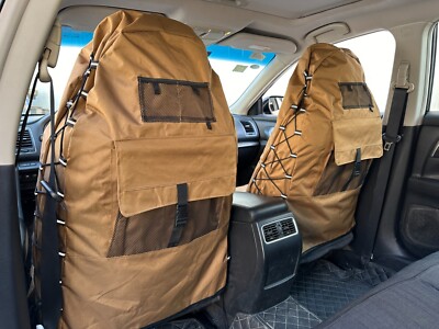 Housses De Siège Avant Anilemoto Pour Ford Ranger 1995+ - Brun Coyote, Toile 600D Waterproof