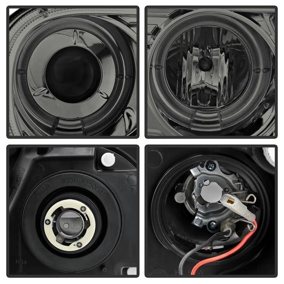 Par de faros proyectores de humo halo LED Spyder Signature para Chrysler 300C 05-10 Foto 4 de 4