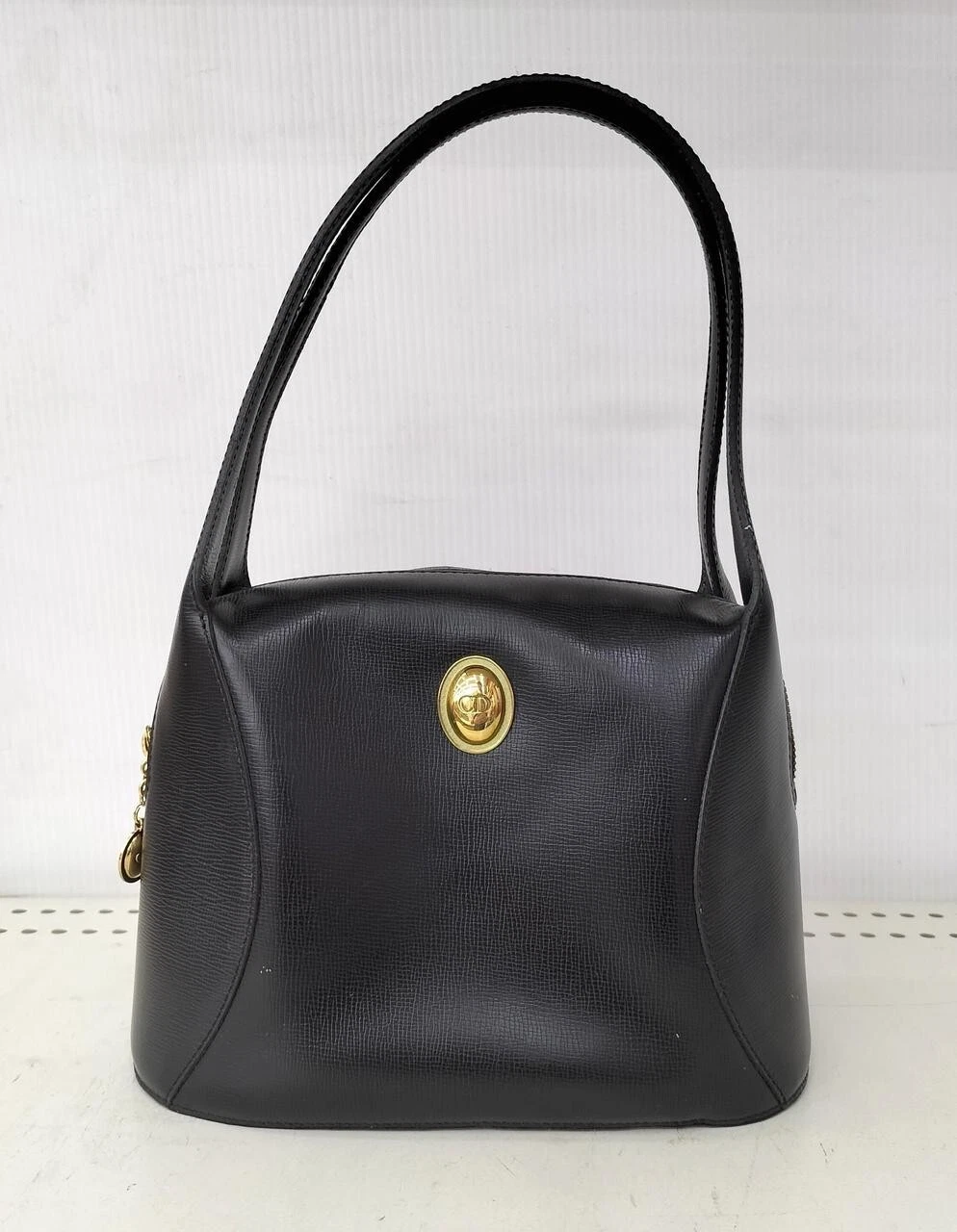 Sac à main Christian Dior cuir noir sac à main vintage F/S