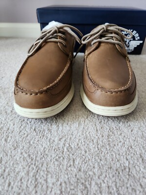 Dockers Beacon Boat Shoes, Dark Tan Leather, Men display picture 1