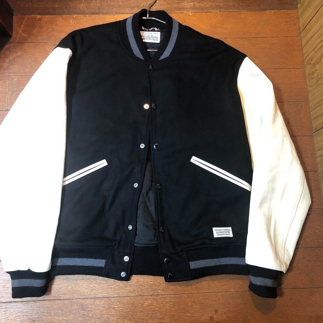 WACKO MARIA LEATHER VARSITY JACKET Color Black Size L | eBay WACKO MARIA LEATHER VARSITY JACKET Color Black Size L | eBay