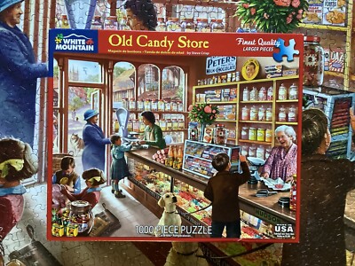 WHITE MOUNTAIN SELTENER ALTER CANDY STORE 1000-teiliges Puzzle USA-Import ex con