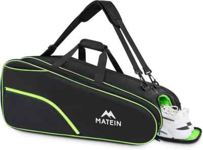 MATEIN Tennis Bag 6 Rackets, Large 29.5 x 16.5 x 13 inches (137 L), Black