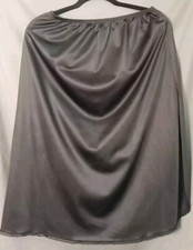 Vassarette Half Slip Black Single Seam Slit, Lace Trim 28"-40" Waist