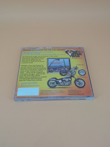 Virtual Iron Designer 1.0 Motorcycle CD Rom Vintage 1999 | Brand New Software - Picture 3 of 3