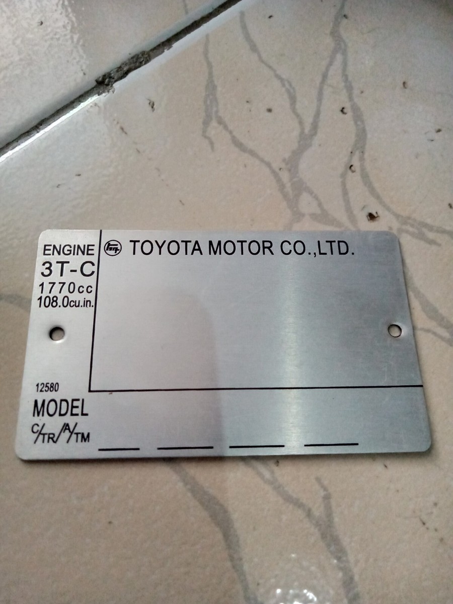 トヨタ ダカール 2004 サイン入り写真 ID plate Vintage Toyota Celica Corolla Corona Chaser Vin Plate VIN