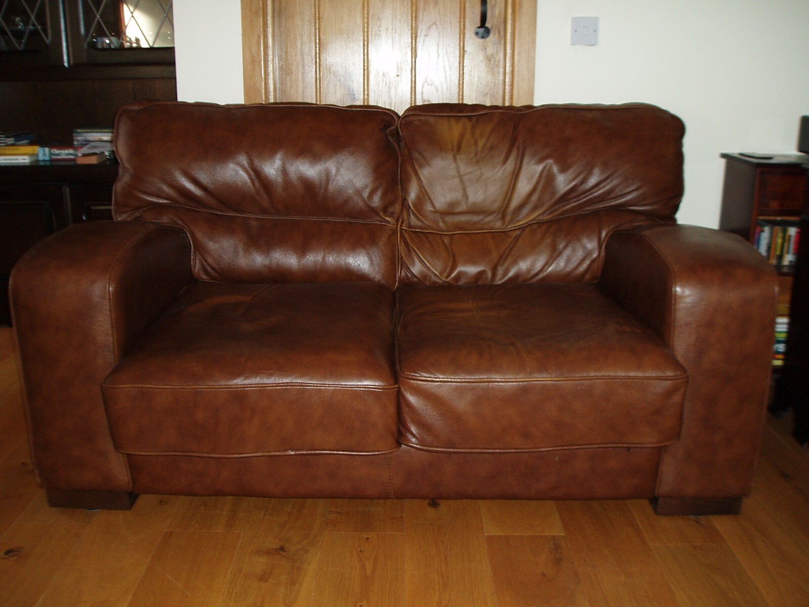 DFS (2017 Zenith range) Two Seater Brown Leather Sofa eBay